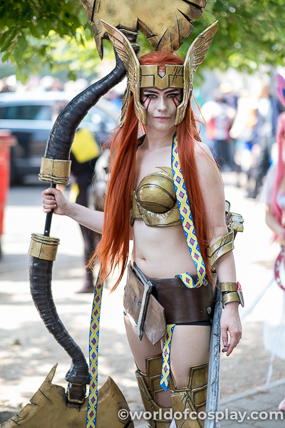 Angela Asgard from Spawn cosplay. MCM London Comic Con May 2018.