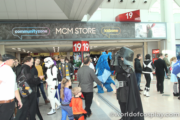 Cosplayers at the NEC.