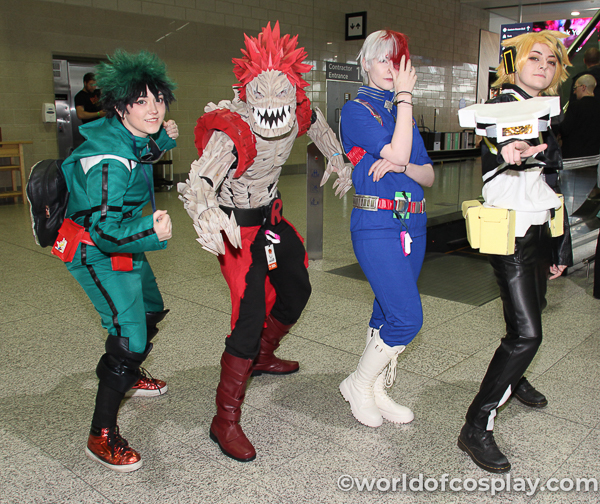 My Hero Academia cosplayers.